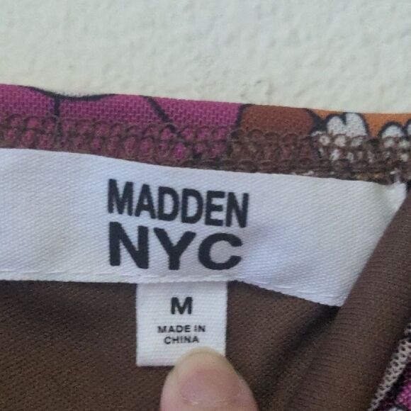 Madden NYC Floral Print Ruched Dress - Picture 2 of 7